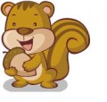 どんぐりとリス