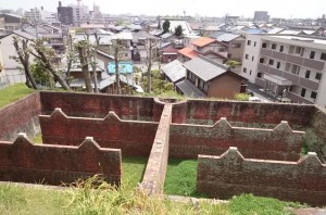 諸戸水道貯水池遺構(スタッフ撮影)